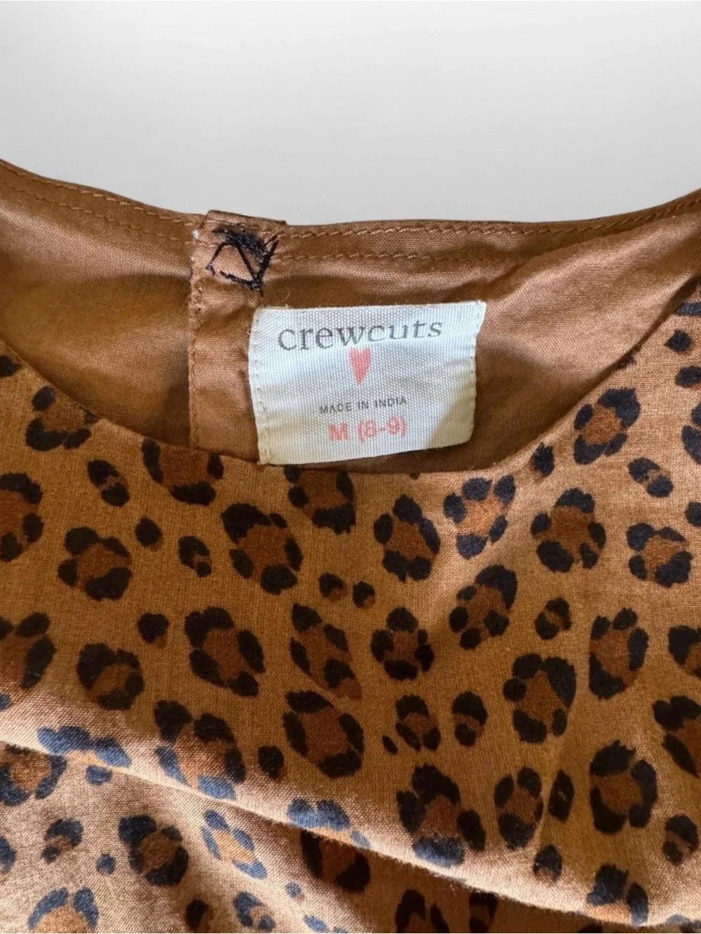 Crewcuts Brown Leopard Print Ruffle Peplum Top